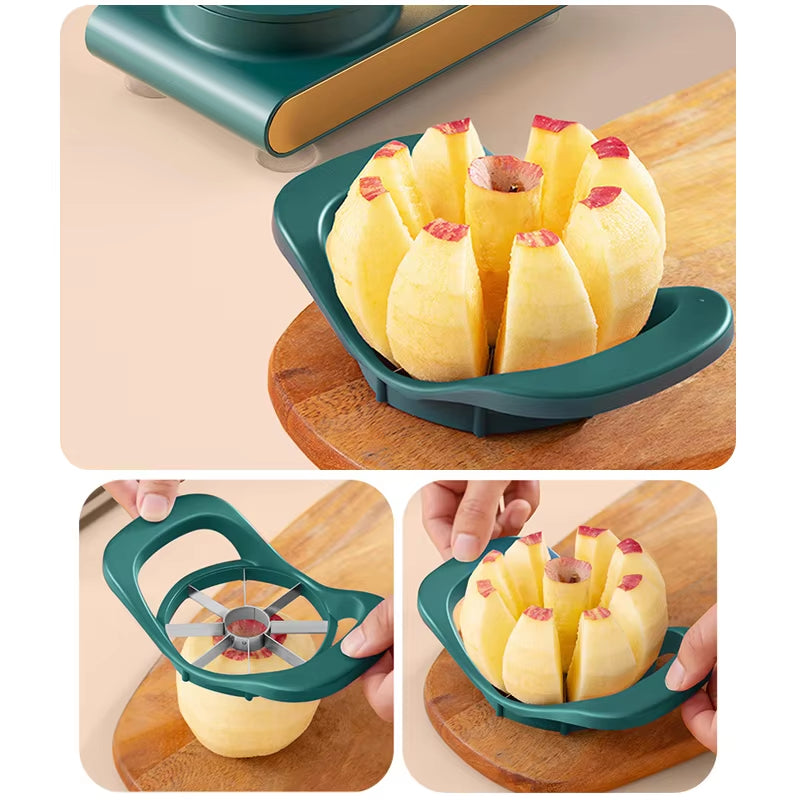 Hand Crank Fruit Peeler +Fruit Divider Corer Cutter Multifunctional Portable Lazy Household Apple Pear Peeler Kitchen Tool