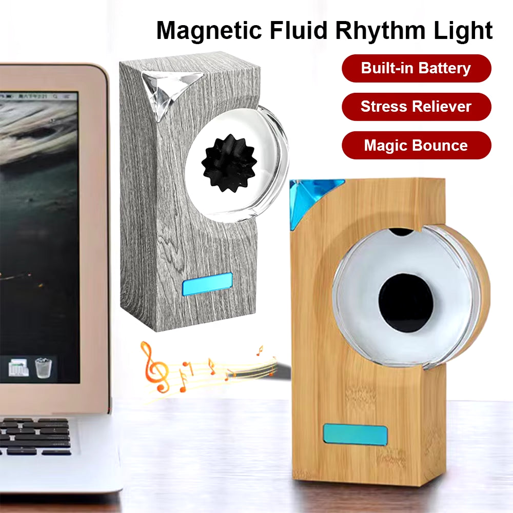 Dancing Ferrofluid Music Rhythm Ferrofluid Speaker Music Partner Ferrofluid Display Lamp Magnet Liquid Toy Deskto Speaker Gifts